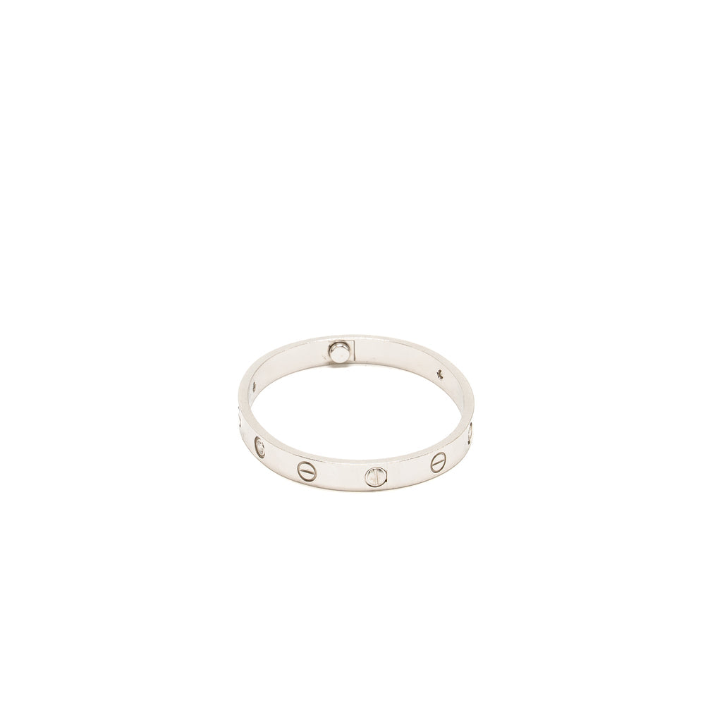 CARTIER LOVE BRACELET WHITE GOLD WITH 4 DIAMONDS