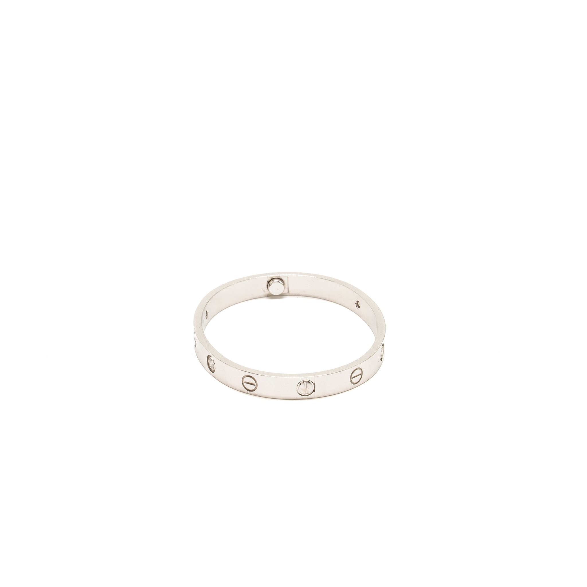 CARTIER LOVE BRACELET WHITE GOLD WITH 4 DIAMONDS