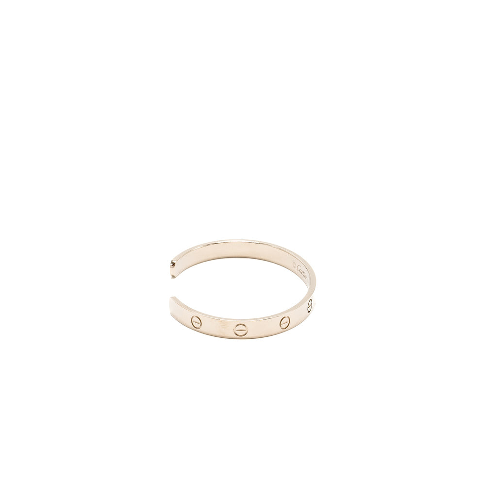 CARTIER LOVE OPEN BRACELET CLASSIC MODEL, WHITE GOLD