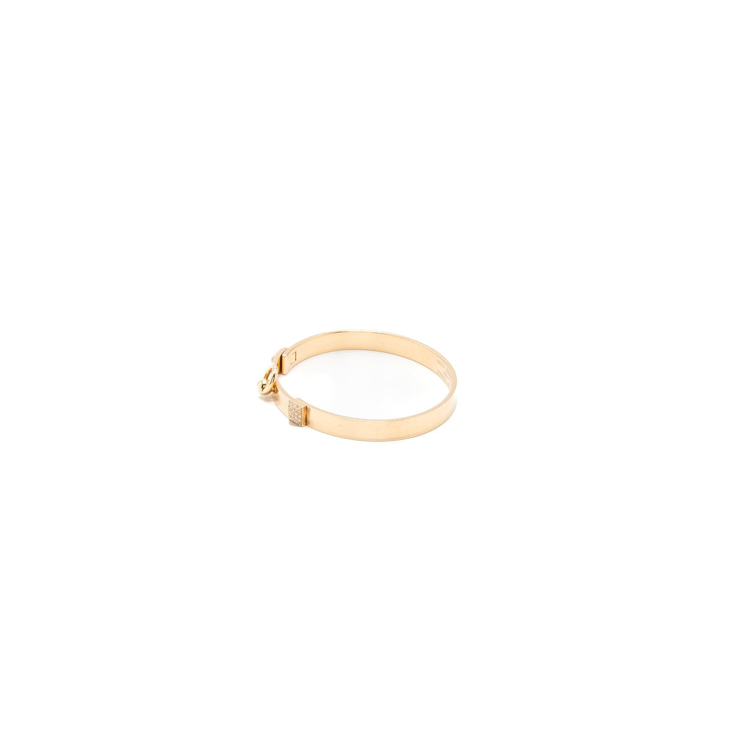 HERMES COLLIER DE CHIEN BRACELET ROSE GOLD DIAMONDS