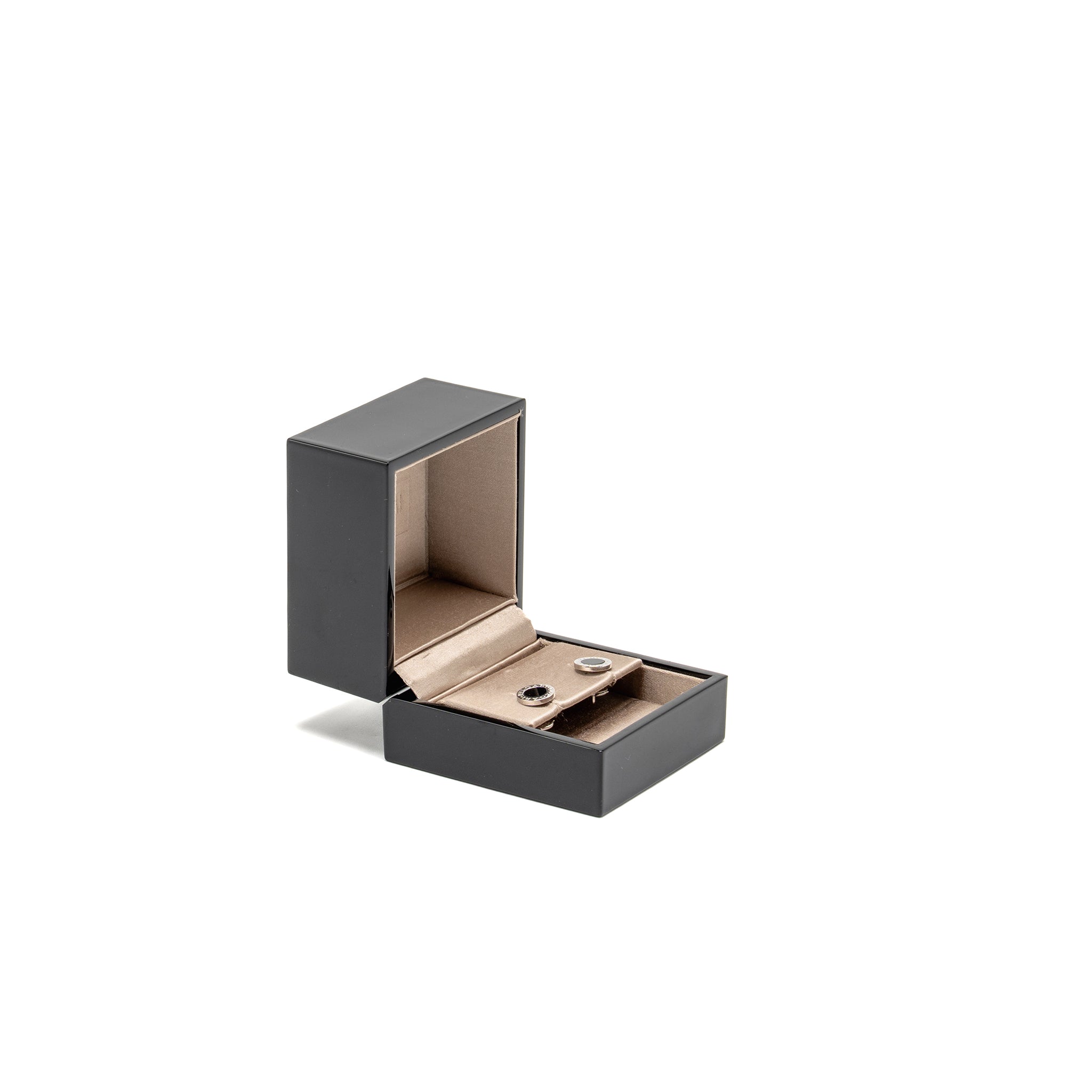 BVLGARI BVLGARI SINGLE EARRINGS 18K WHITE GOLD / ONYX (SELL IN A PAIR)