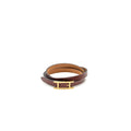 HERMES BEHAPI TRIPLE TOUR BRACELET RED GHW STAMP SQUARE Q