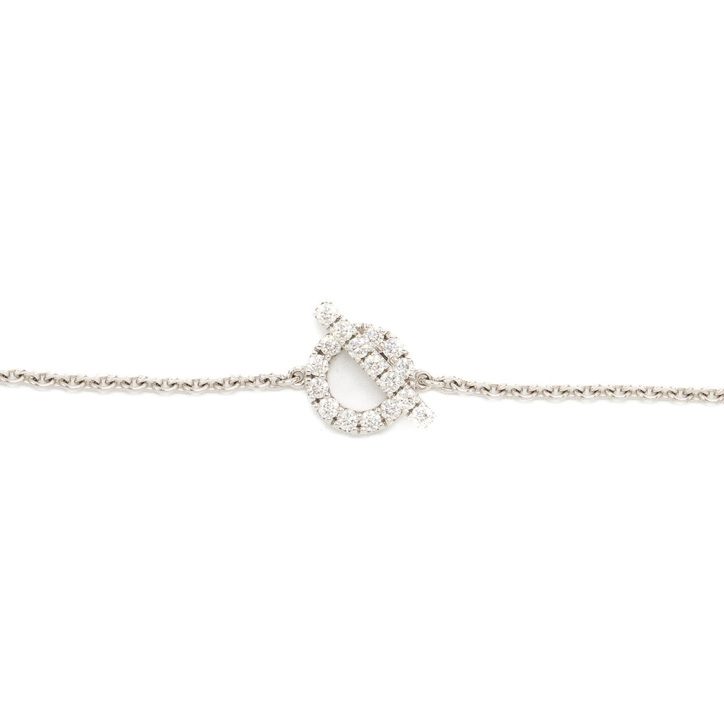 HERMES FINESSE BRACELET WHITE GOLD DIAMONDS