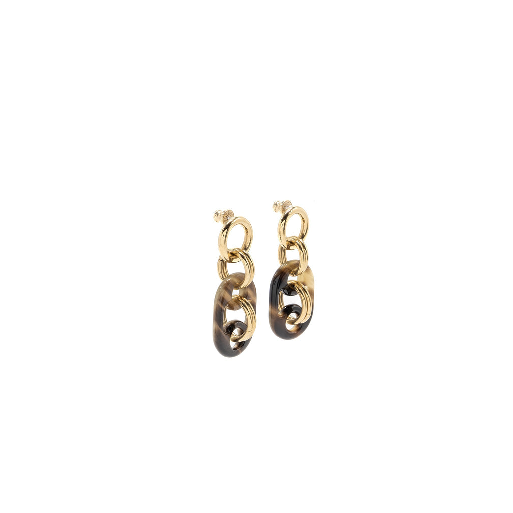 HERMES LA CORNE ET LA LAQUE EARRINGS MULTICOLOR GHW