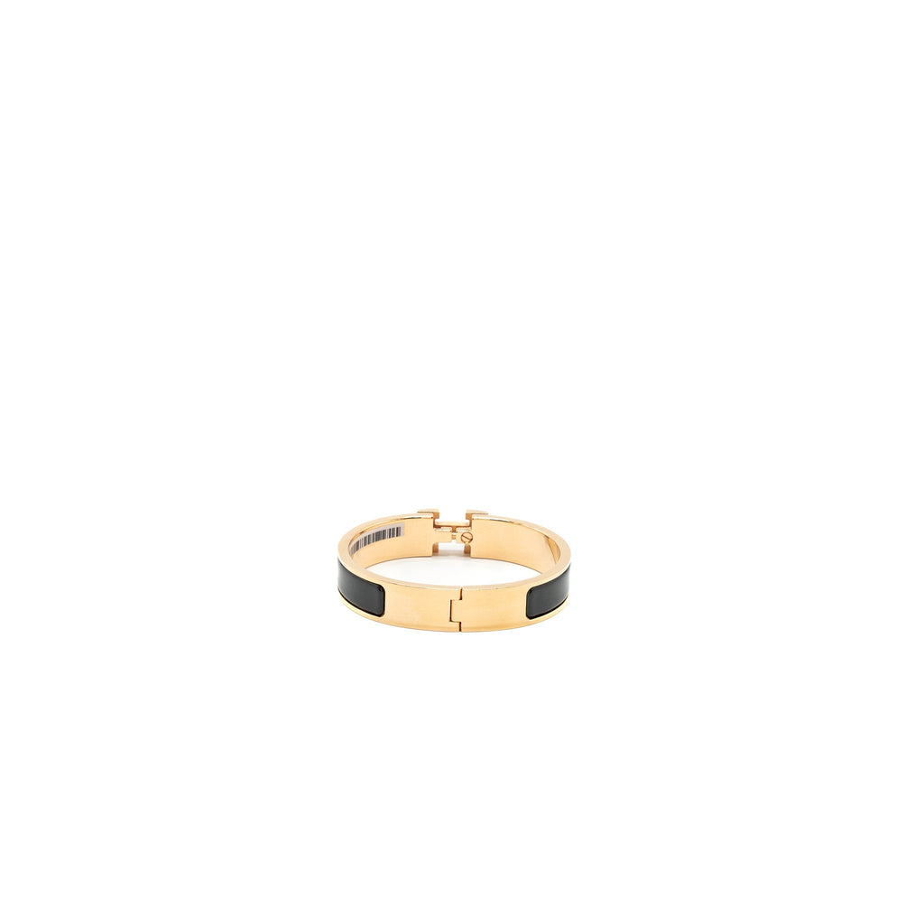 HERMES CLIC H BRACELET BLACK RGHW