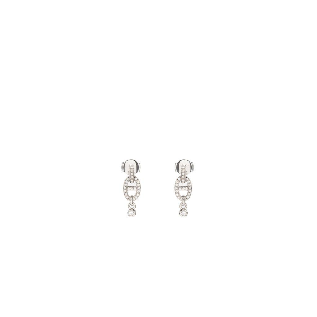 HERMES FARANDOLE EARRINGS WHITE GOLD, DIAMONDS