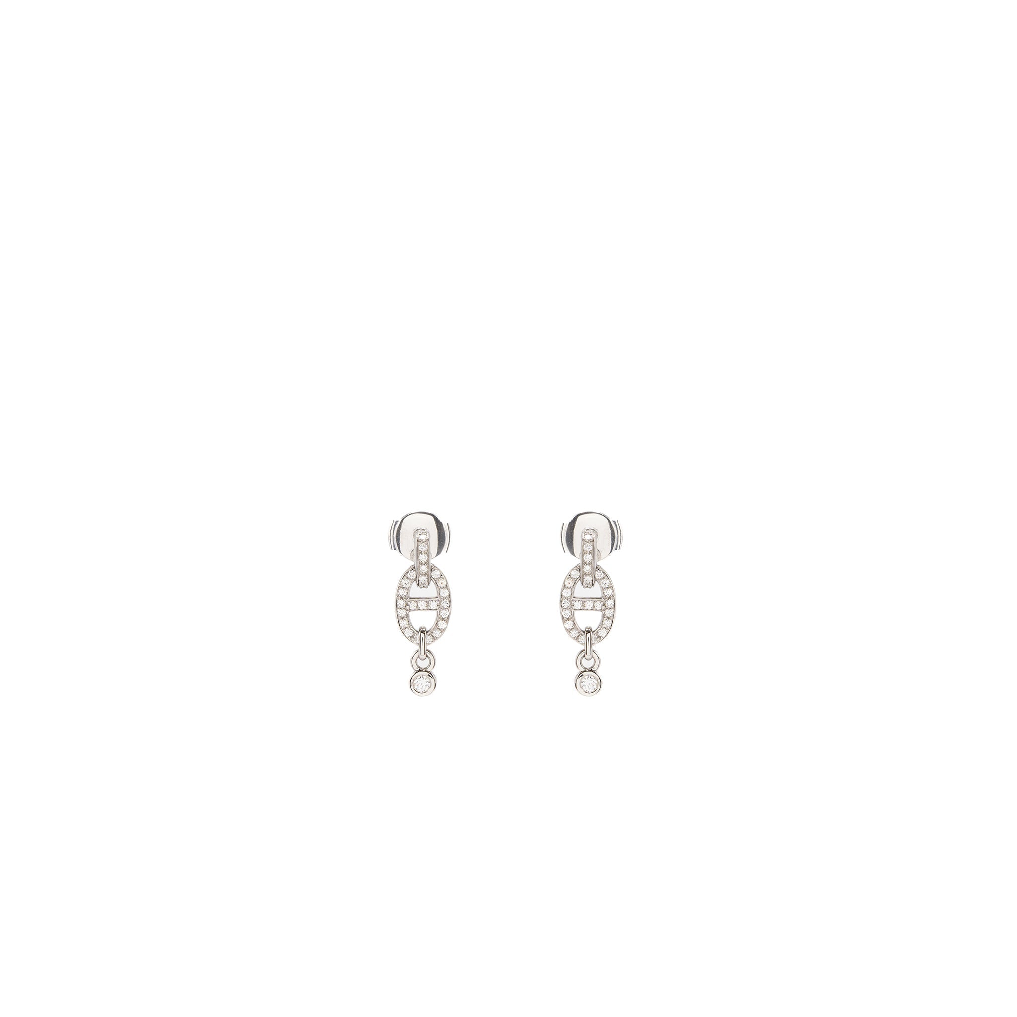 HERMES FARANDOLE EARRINGS WHITE GOLD, DIAMONDS