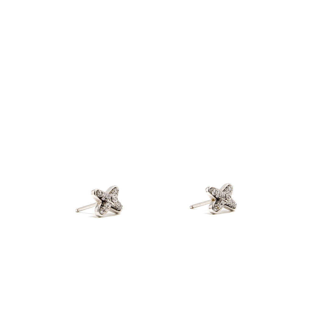 CHAUMET JEUX DE LIENS STUD EARRINGS WHITE GOLD / DIAMONDS (SELL IN SET)