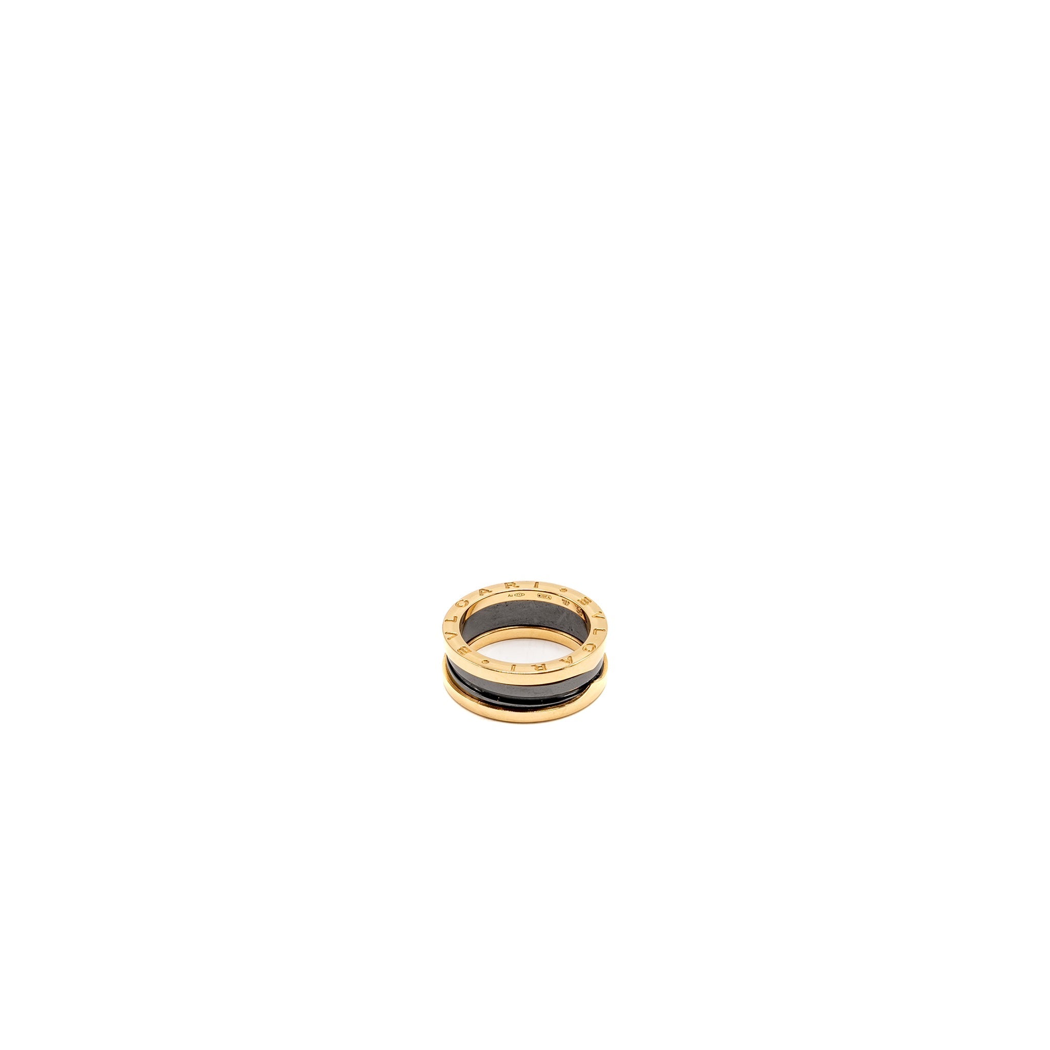 BVLGARI B.ZERO 1 RING BLACK CERAMIC/ ROSE GOLD