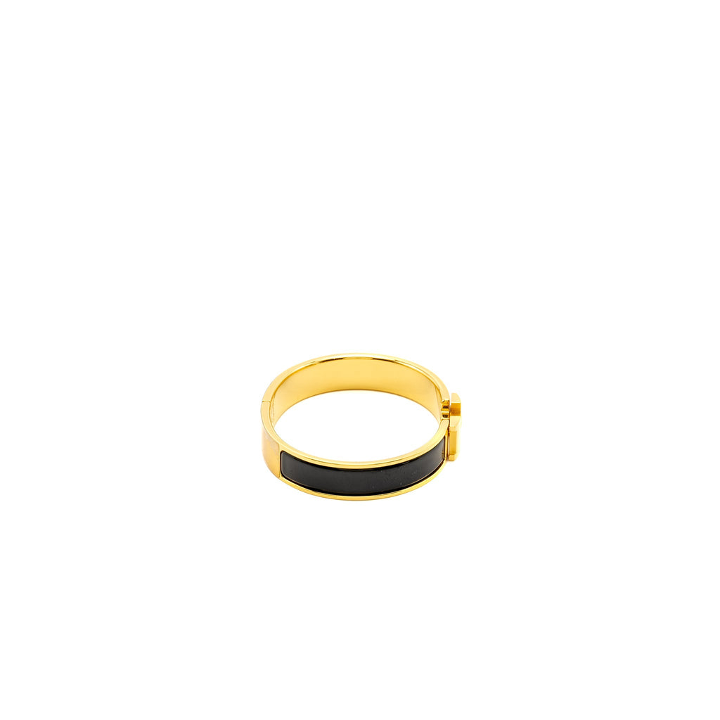 HERMES CLIC H BRACELET BLACK GHW