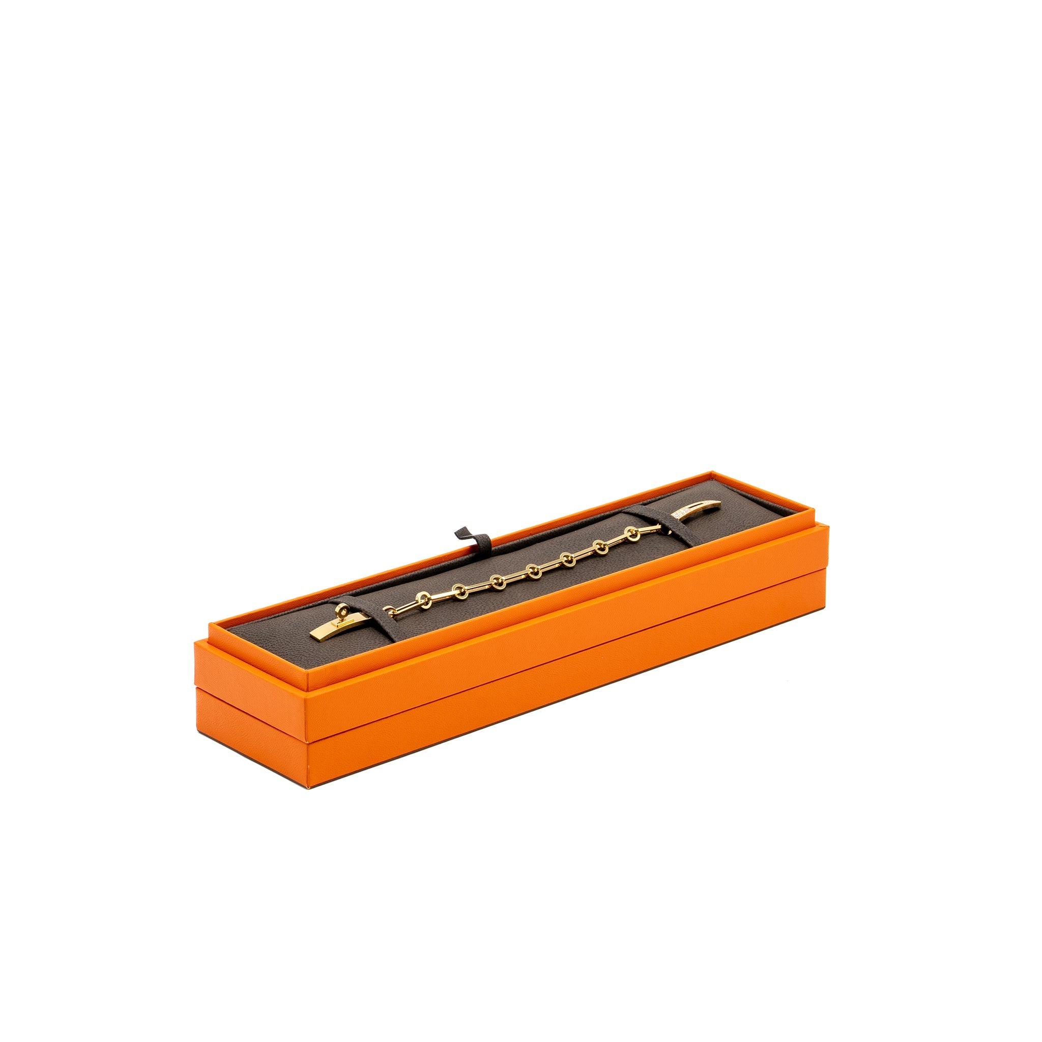 HERMES KELLY CHAINE BRACELET YELLOW GOLD/DIAMONDS