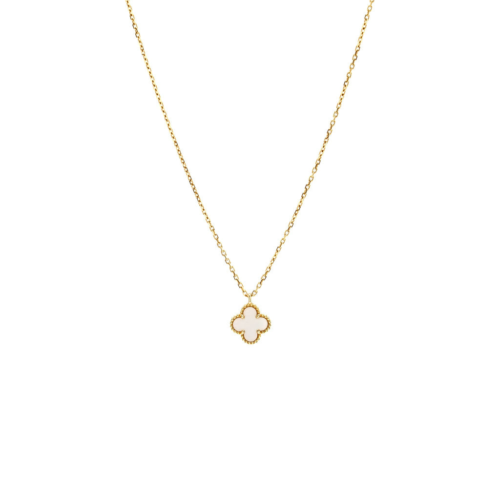 VAN CLEEF AND ARPELS SWEET ALHAMBRA PENDANT YELLOW GOLD / MOTHER OF PEARL