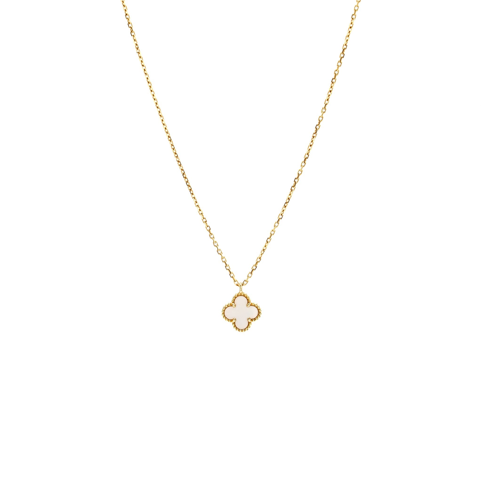 VAN CLEEF AND ARPELS SWEET ALHAMBRA PENDANT YELLOW GOLD / MOTHER OF PEARL