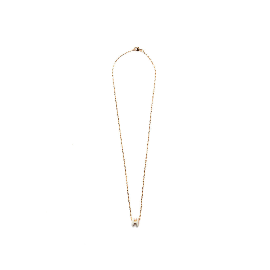 HERMES MINI POP H PENDANT BLANC RGHW