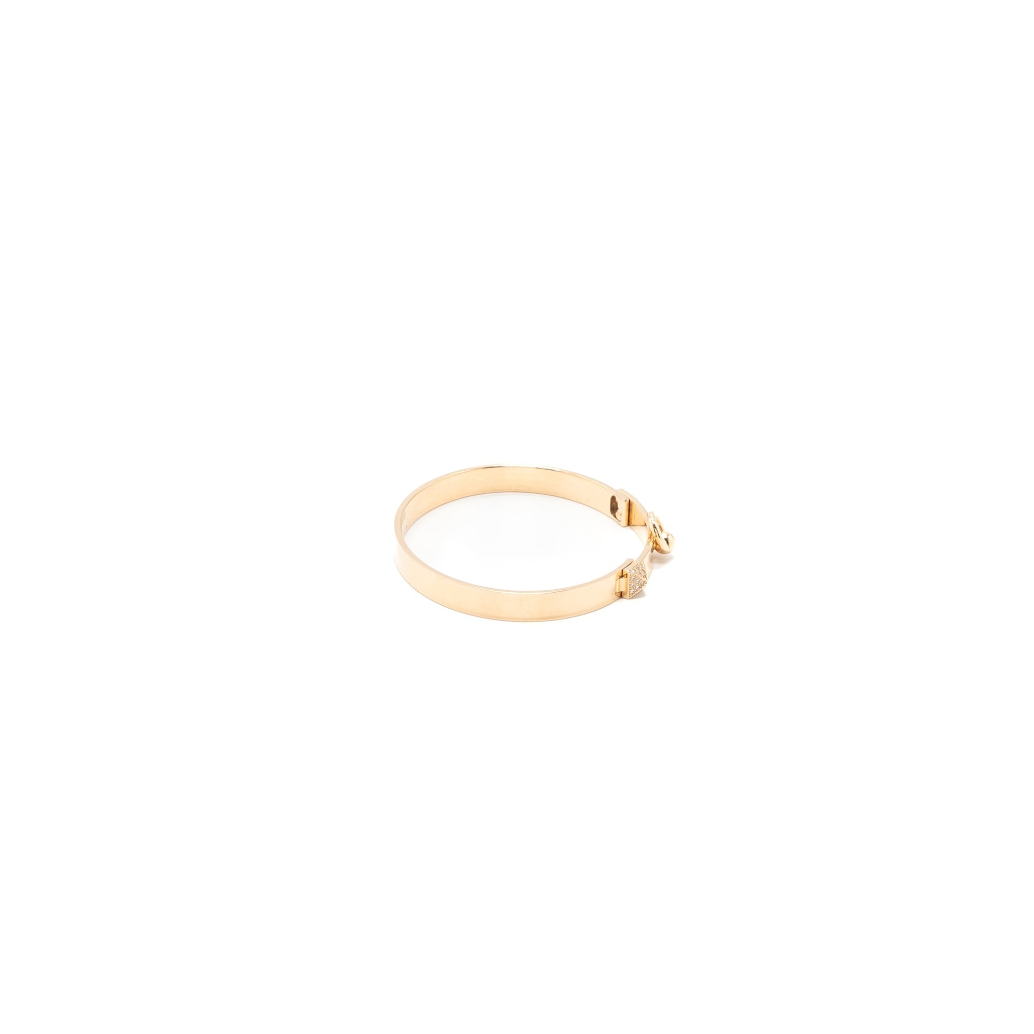 HERMES COLLIER DE CHIEN BRACELET ROSE GOLD DIAMONDS