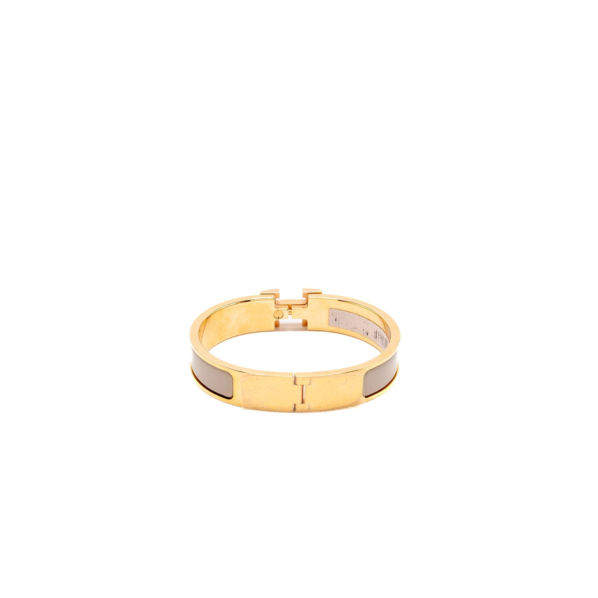 HERMES CLIC H BRACELET MARRON GLANCE RGHW