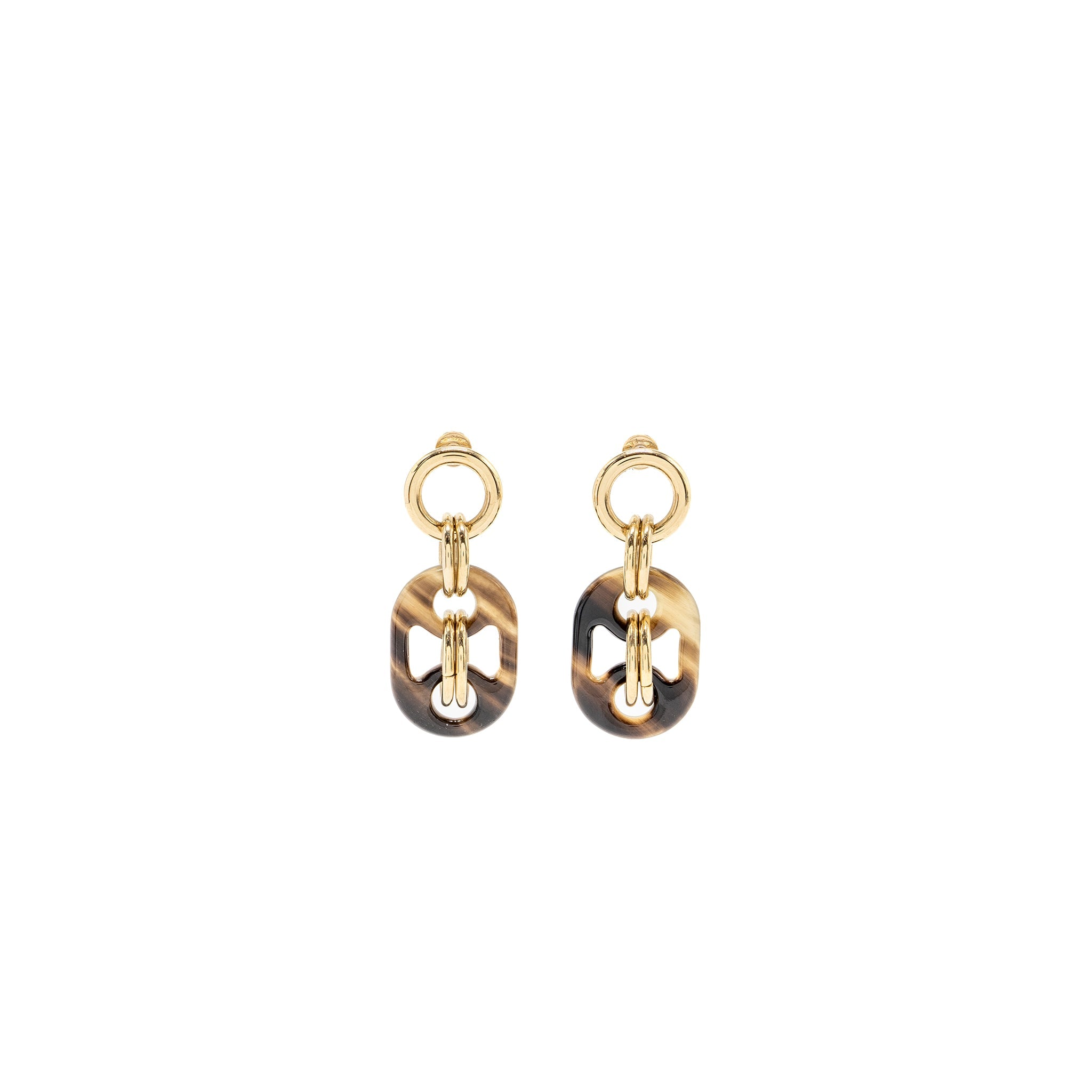 HERMES LA CORNE ET LA LAQUE EARRINGS MULTICOLOR GHW