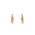 CHANEL CC HOOP EARRINGS LIGHT GOLD TONE