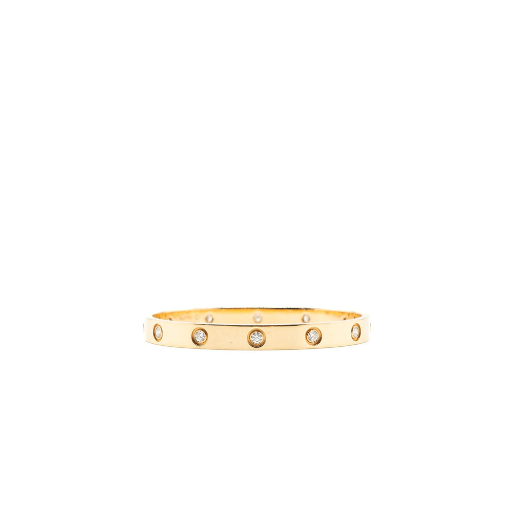 CARTIER LOVE BRACELET ROSE GOLD 10 DIAMONDS