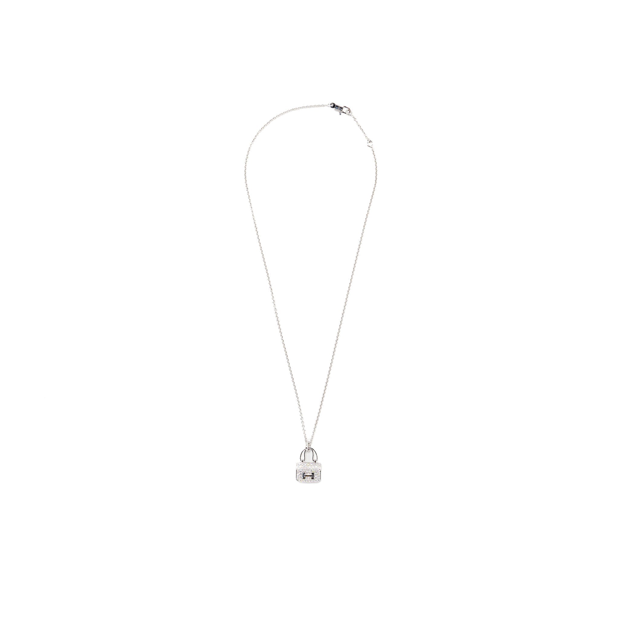 HERMES AMULETTES CONSTANCE PENDANT WHITE GOLD, DIAMONDS