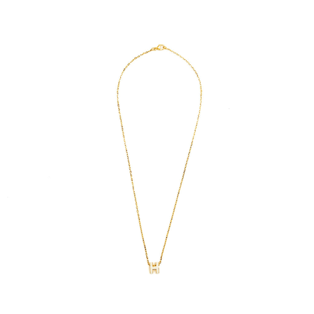 HERMES MINI POP H PENDANT BLANC GHW