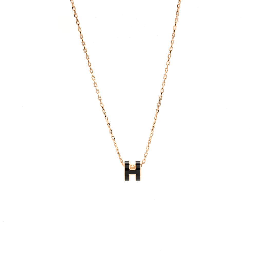HERMES MINI POP H PENDANT BLACK RGHW