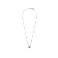 VAN CLEEF AND ARPELS PERLEE CLOVERS PENDANT WHITE GOLD DIAMONDS WITH ANGLE FILED TRACE CHAIN (SELL IN A SET)