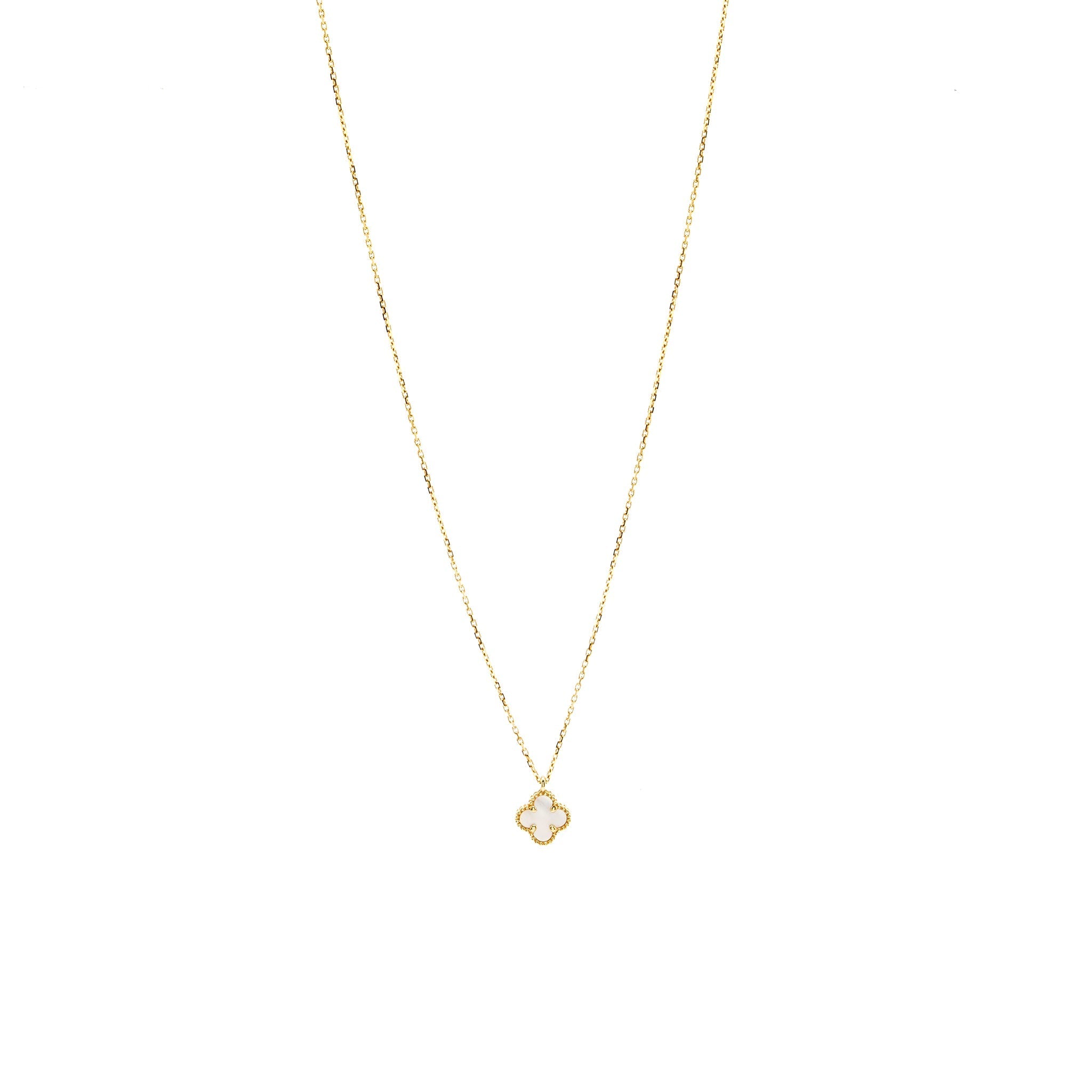 VAN CLEEF & ARPELS SWEET ALHAMBRA PENDANT 18K YELLOW GOLD/MOTHER OF PEARL