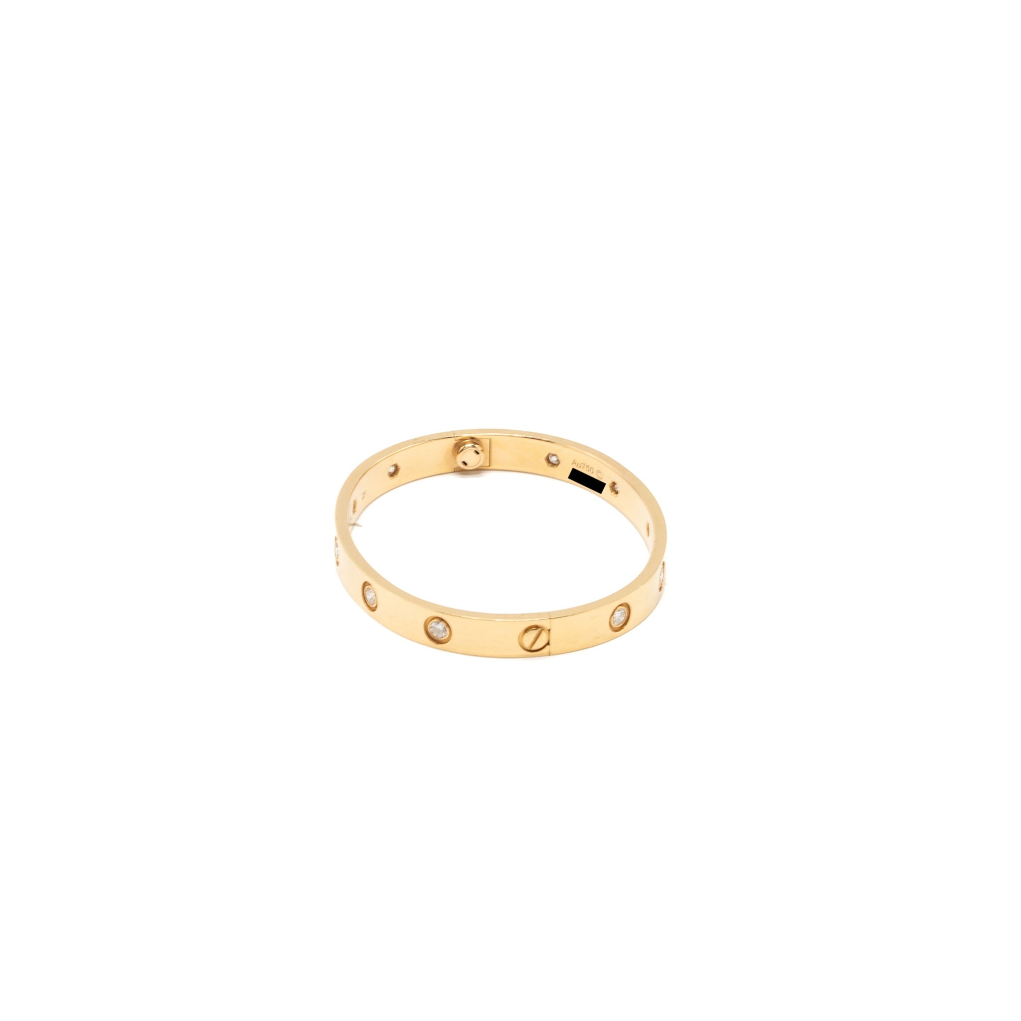 CARTIER LOVE BRACELET ROSE GOLD 10 DIAMONDS
