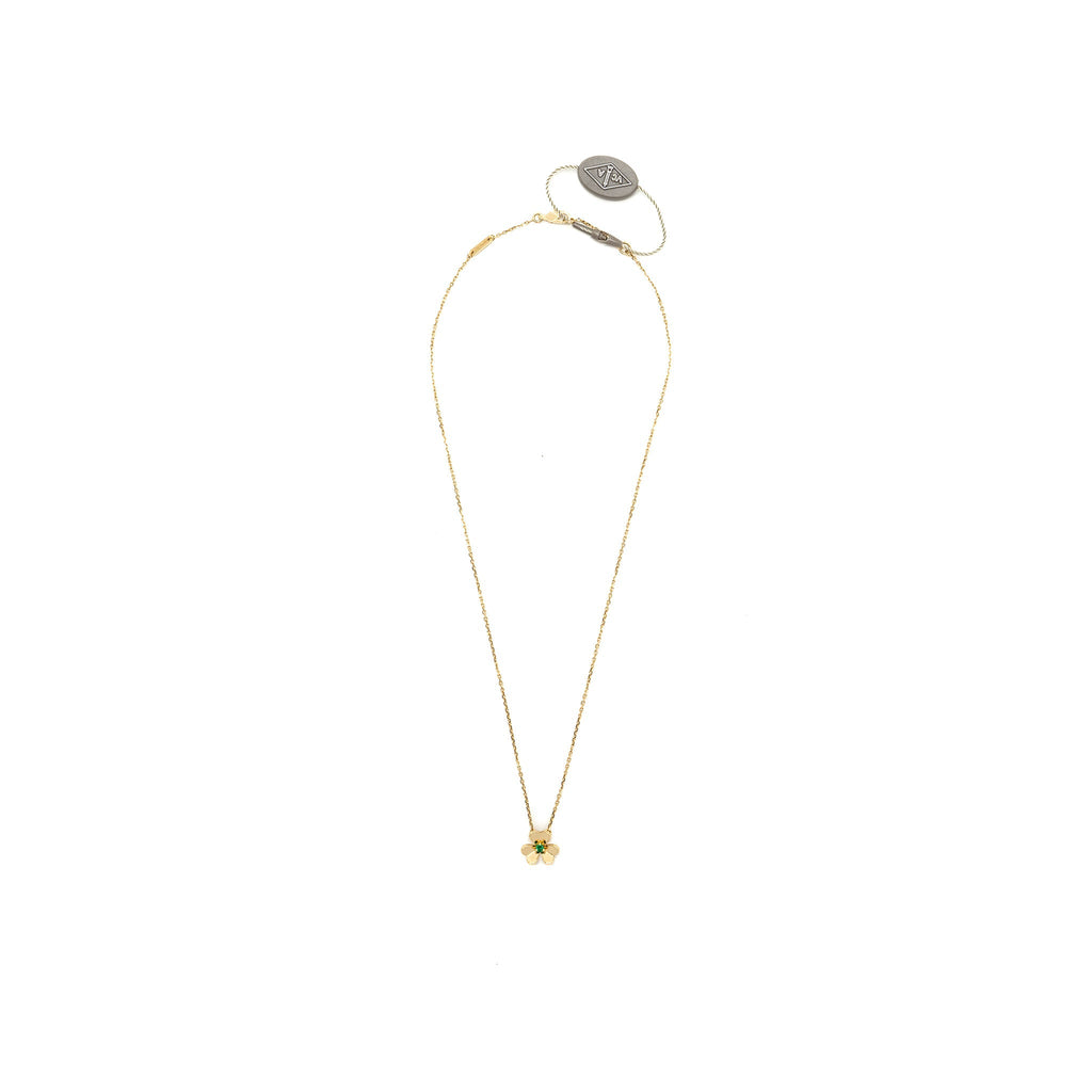 VAN CLEEF & ARPELS FRIVOLE PENDANT EMERALD YELLOW GOLD