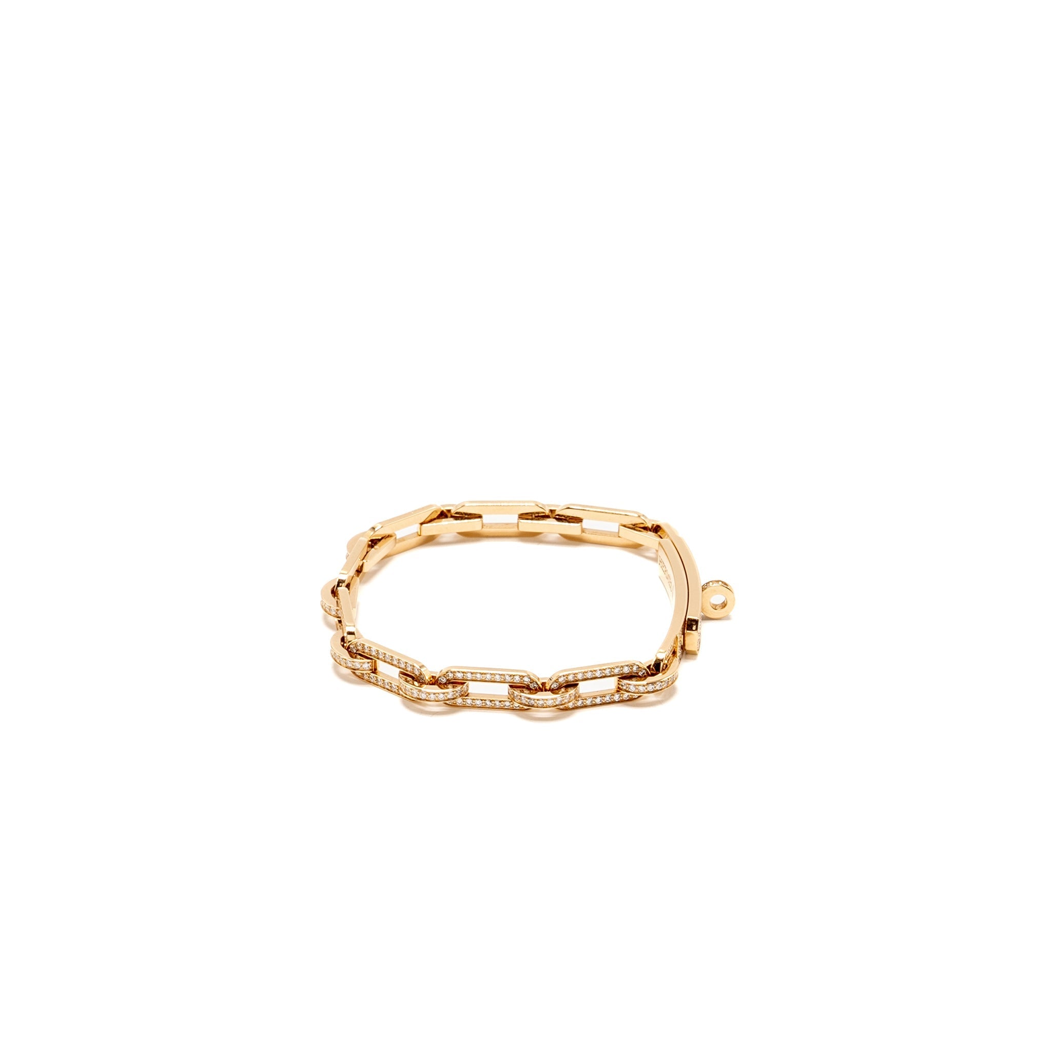 HERMES KELLY CHAINE BRACELET ROSE GOLD/ DIAMONDS