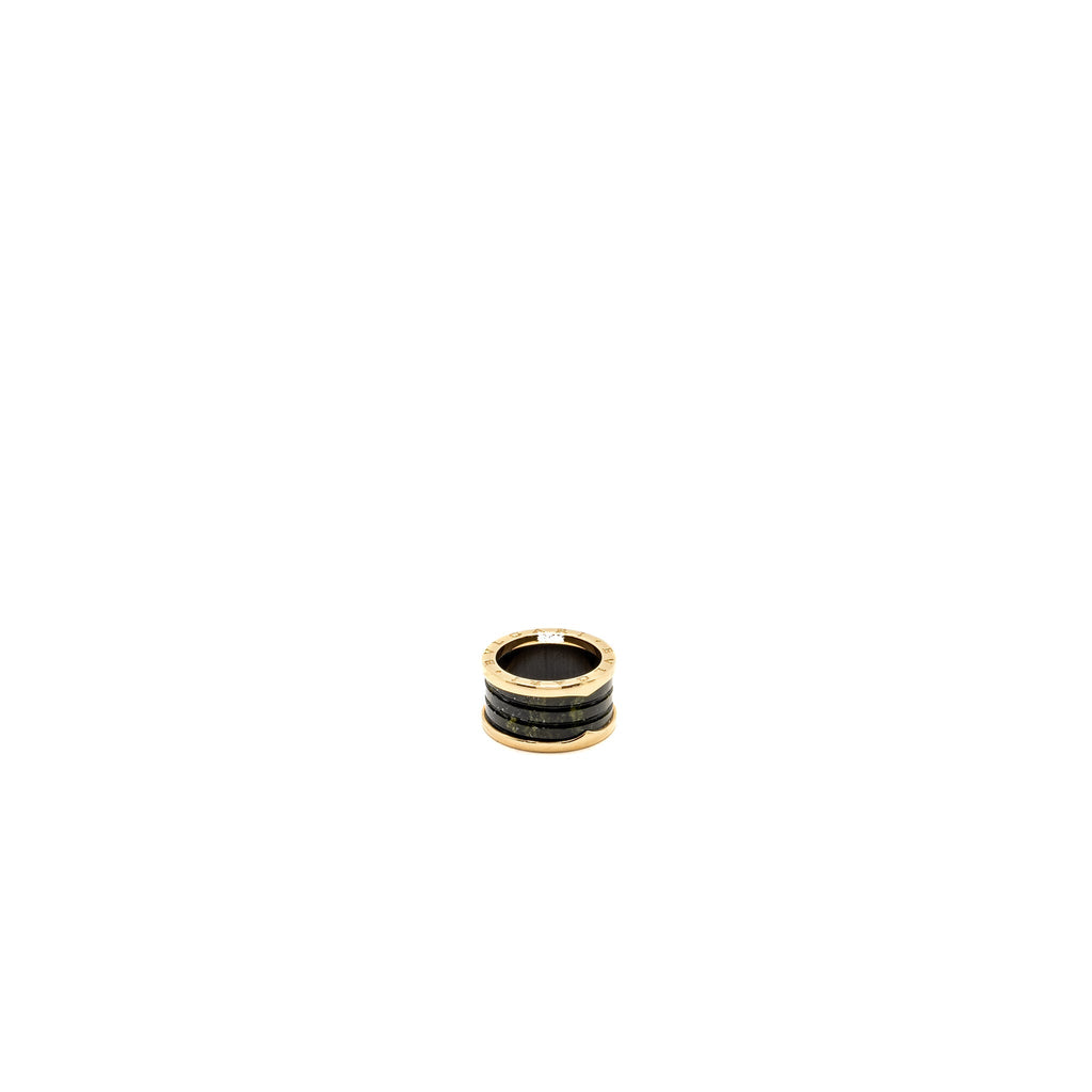 BVLGARI B.ZERO RING GREEN MARBLE ROSE GOLD