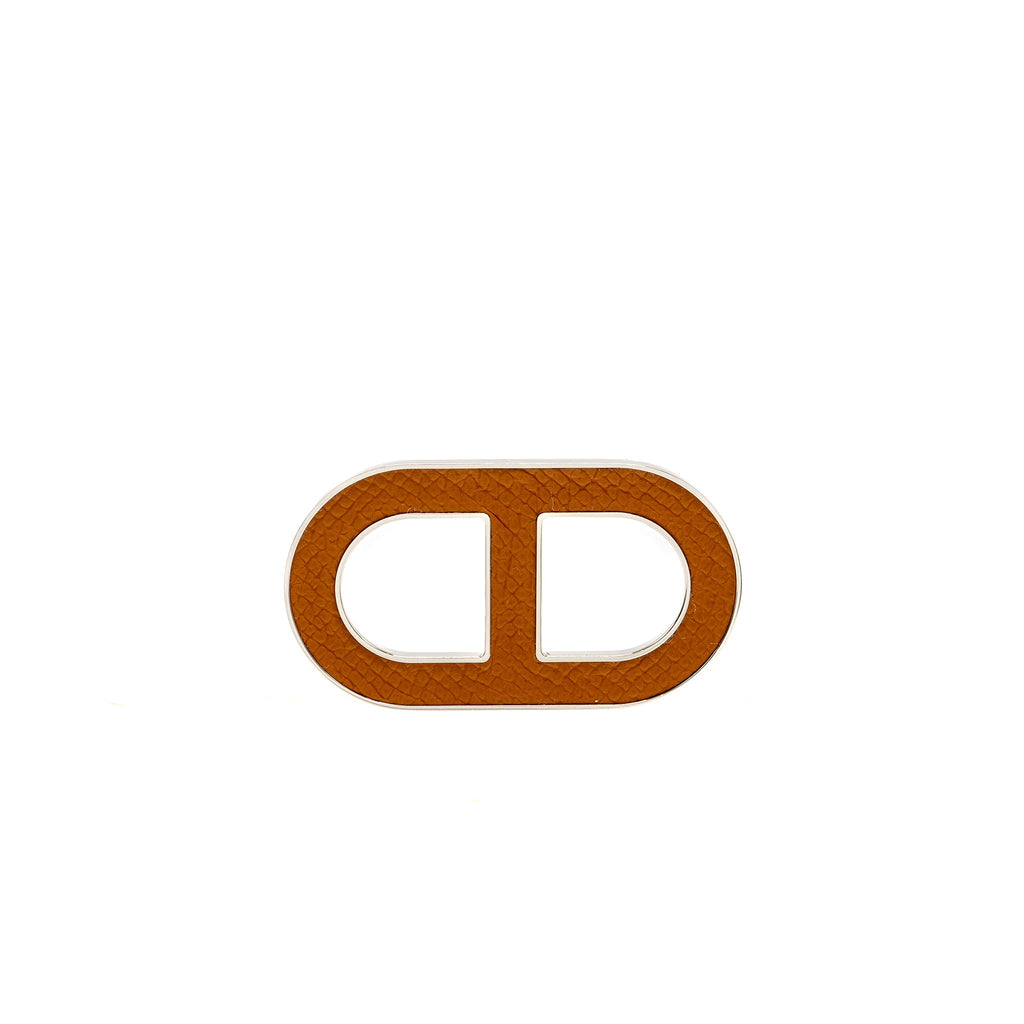 HERMES CHAINE D’ANCRE BROOCH EPSOM GOLD SHW