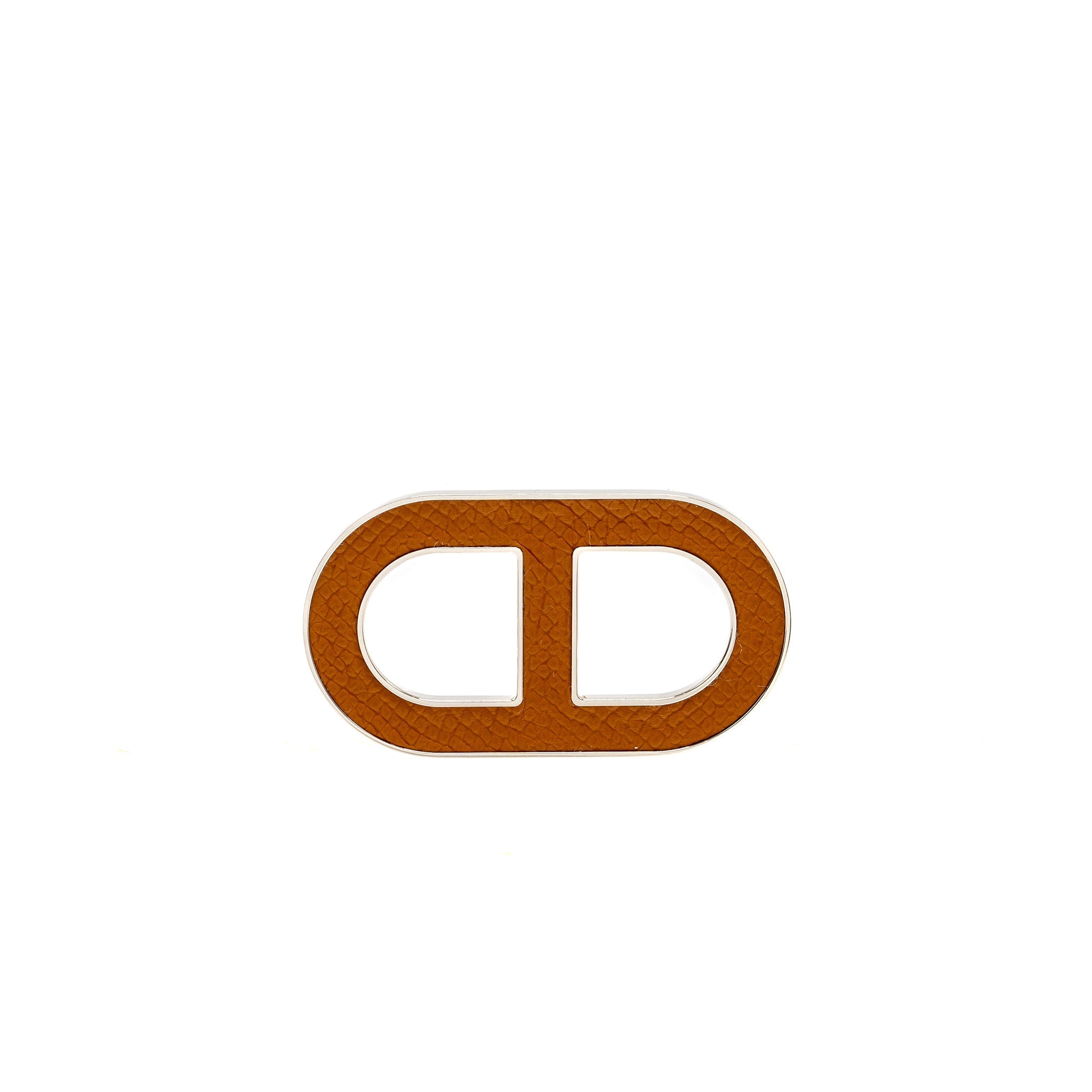 HERMES CHAINE D’ANCRE BROOCH EPSOM GOLD SHW