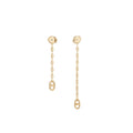 HERMES NEW FARANDOLE EARRINGS ROSE GOLD/ DIAMONDS