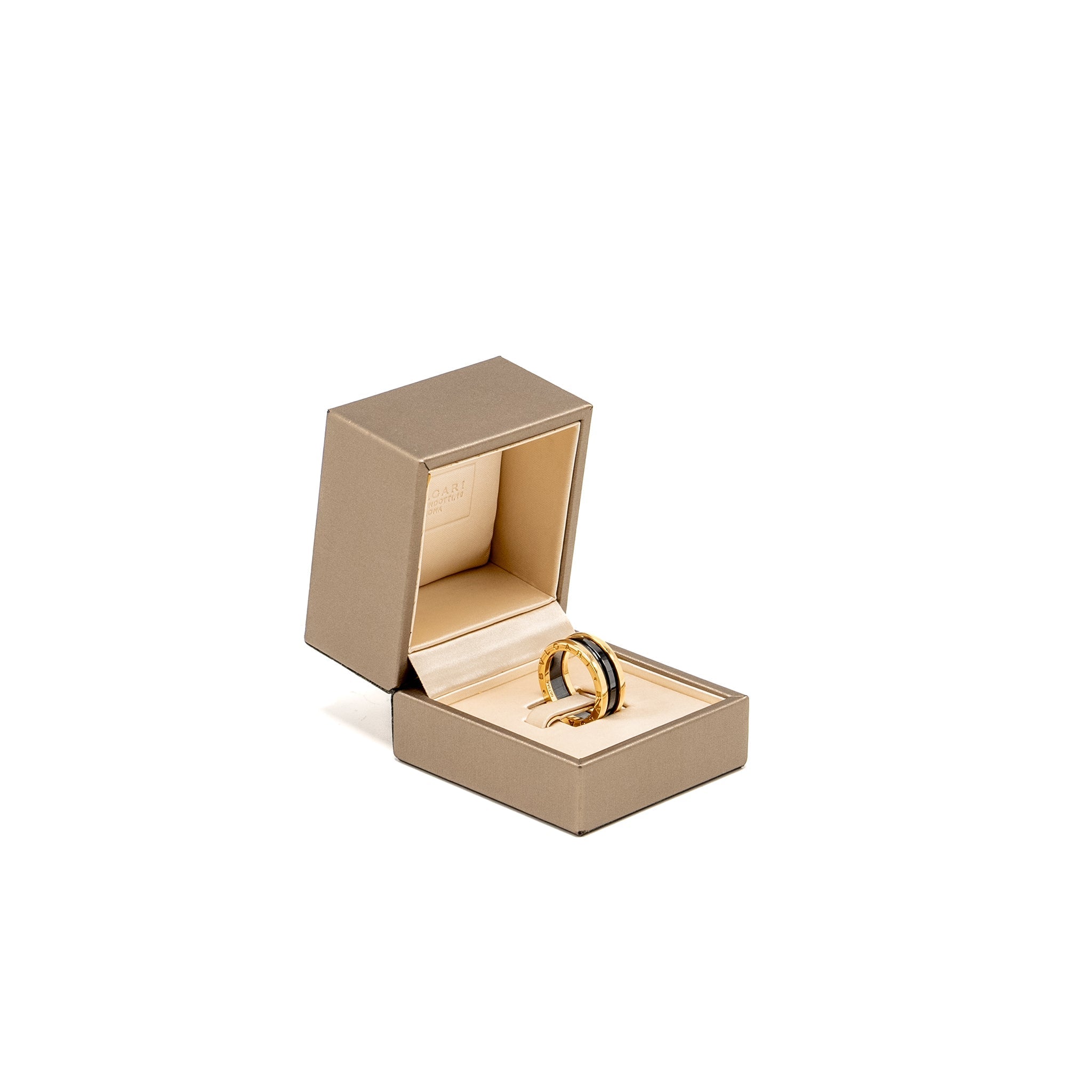 BVLGARI B.ZERO 1 RING BLACK CERAMIC/ ROSE GOLD