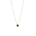 VAN CLEEF AND ARPELS VINTAGE ALHAMBRA PENDANT CARNELIAN / 18K YELLOW GOLD