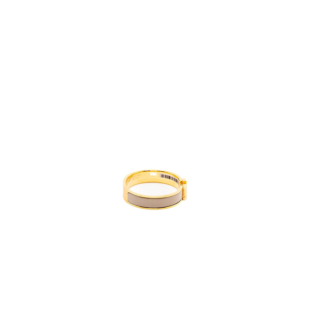 HERMES CLIC H BRACELET MARRON GLACE GHW