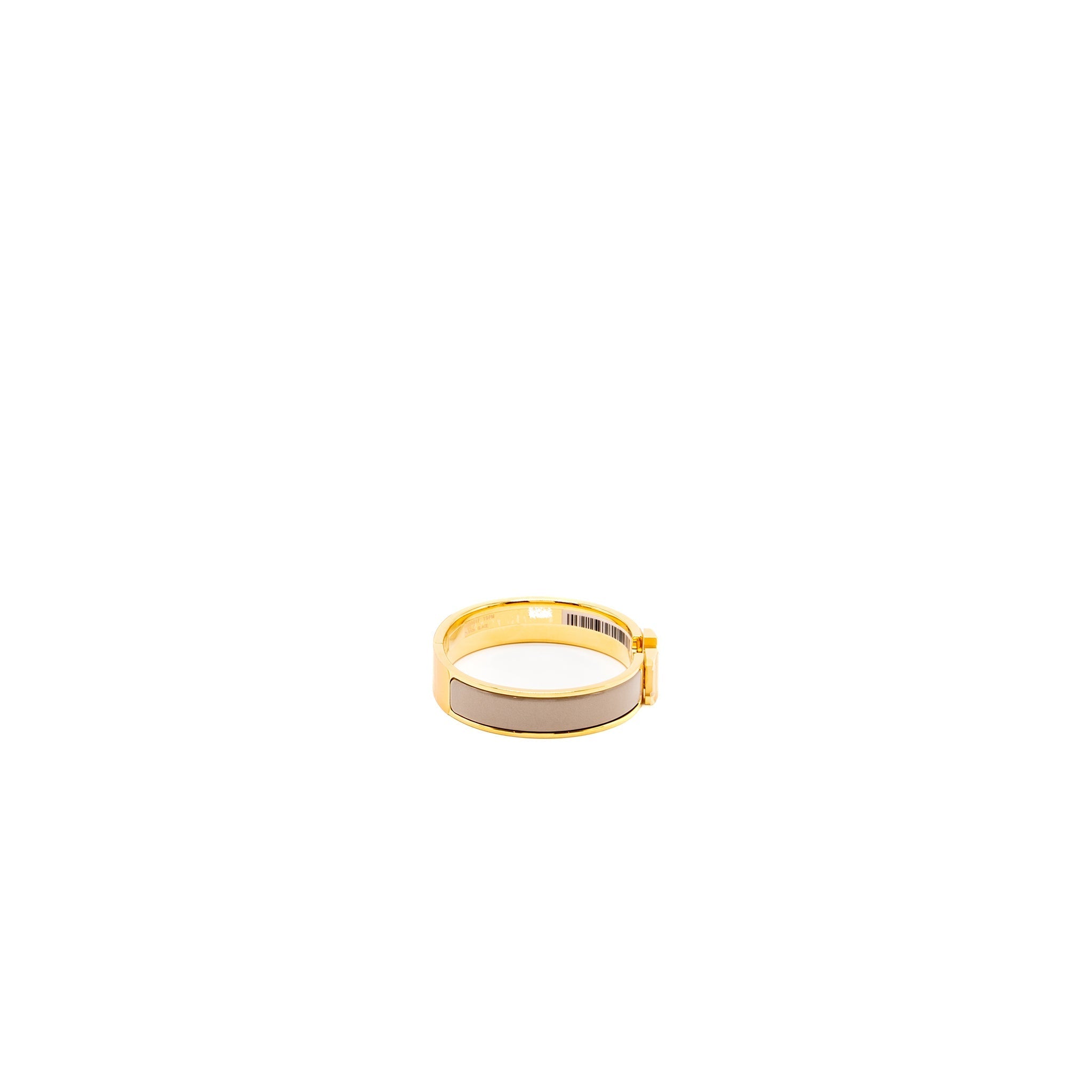 HERMES CLIC H BRACELET MARRON GLACE GHW