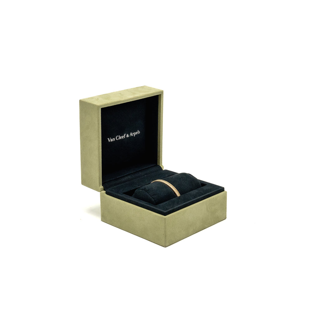 VAN CLEEF & ARPELS PERLEE BRACELET, 1 ROW ROSE GOLD, DIAMONDS