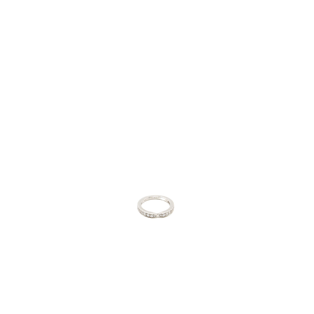 CHAUMET TRIOMPHE DE CHAUMET WEDDING BAND / RING PLATINUM, DIAMONDS
