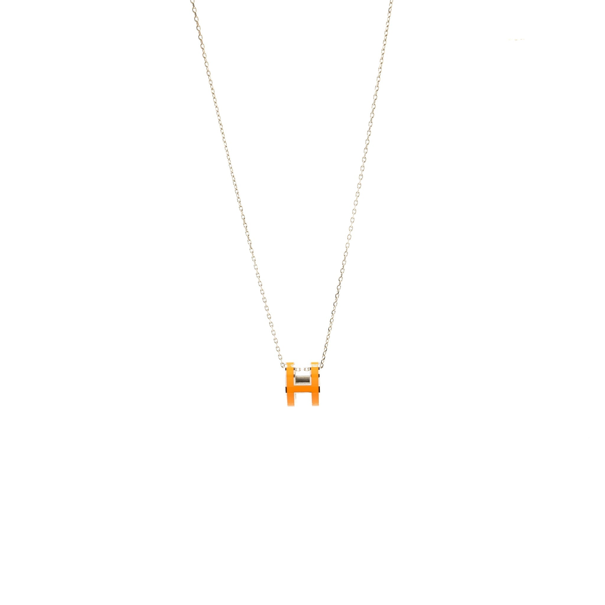 HERMES POP H PENDANT ORANGE SOIE SHW