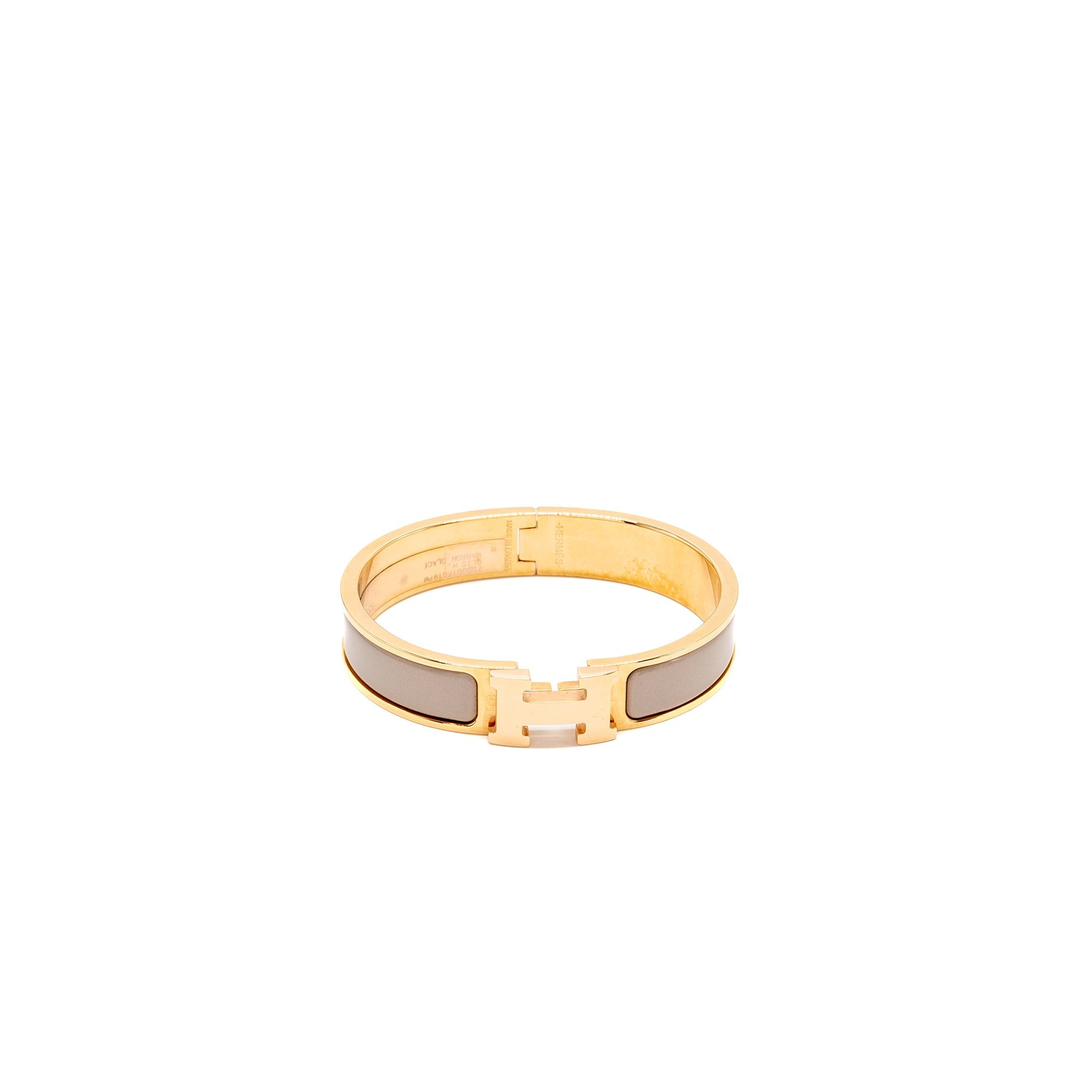 HERMES CLIC H BRACELET MARRON GLANCE RGHW