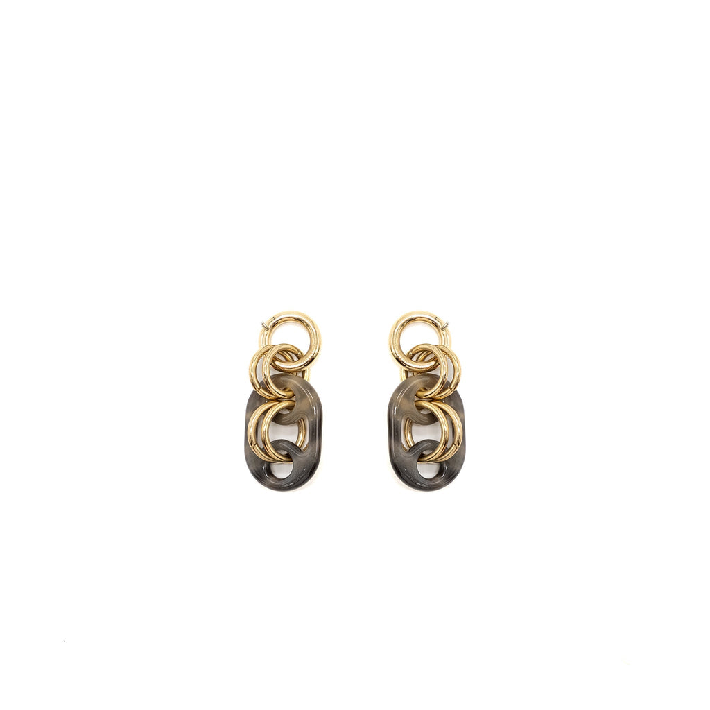 HERMES LA CORNE ET LA LAQUE EARRINGS MULTICOLOR GHW