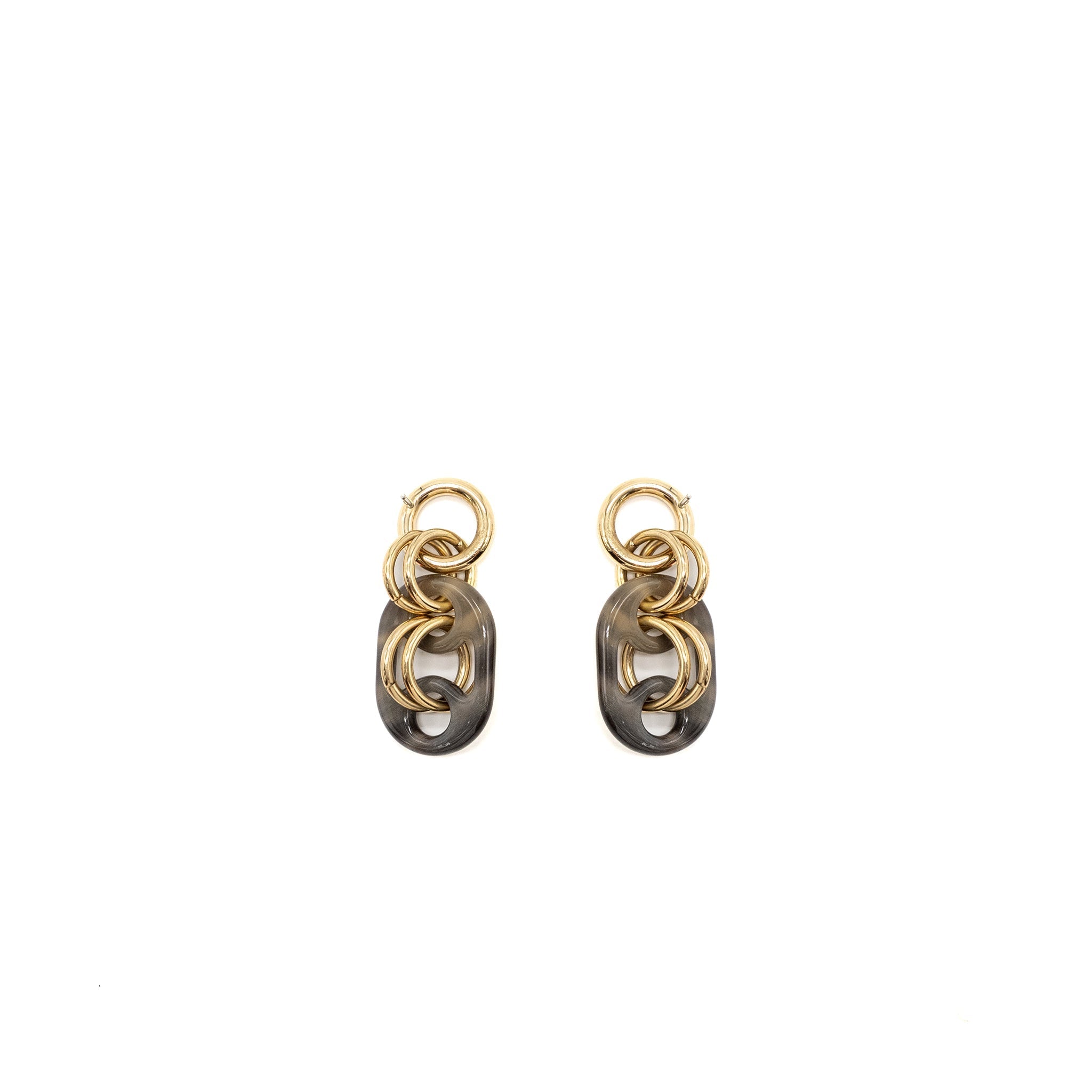 HERMES LA CORNE ET LA LAQUE EARRINGS MULTICOLOR GHW
