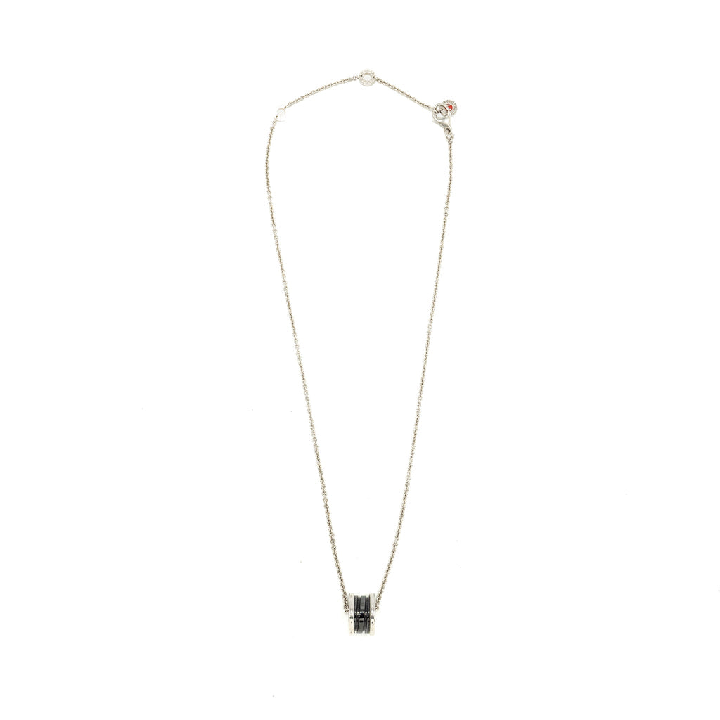 BVLGARI SAVE THE CHILDREN B ZERO NECKLACE BLACK CERAMIC / SILVER