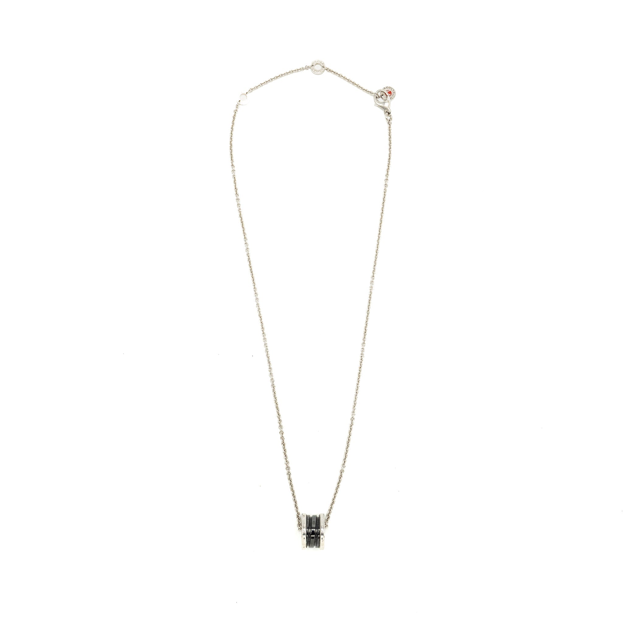 BVLGARI SAVE THE CHILDREN B ZERO NECKLACE BLACK CERAMIC / SILVER