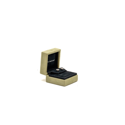 VAN CLEEF & ARPELS SWEET ALHAMBRA EARSTUDS WHITE GOLD, DIAMONDS