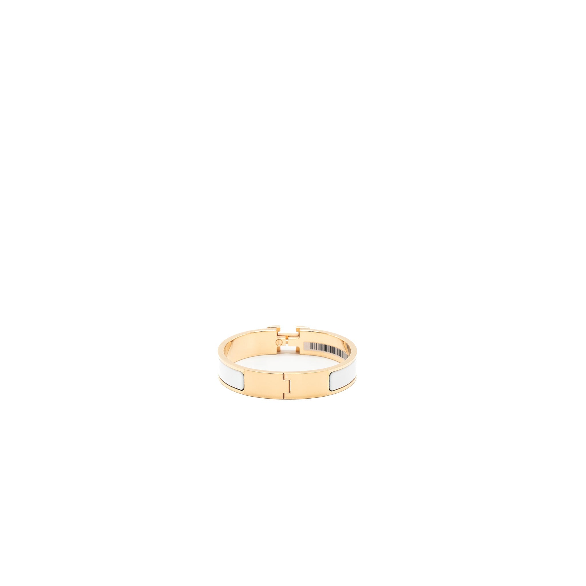 HERMES CLIC H BRACELET WHITE RGHW