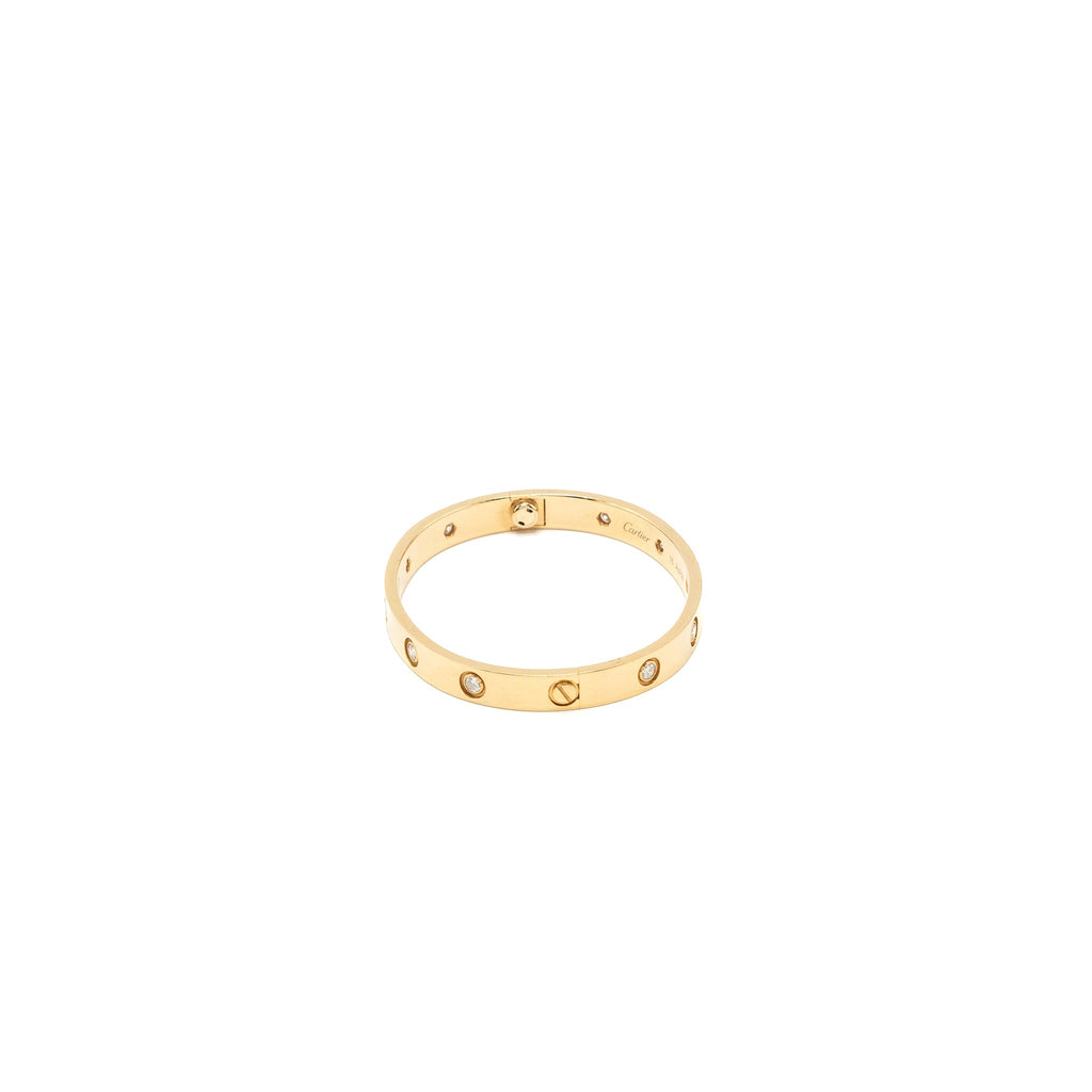 CARTIER LOVE BRACELET ROSE GOLD 10 DIAMONDS